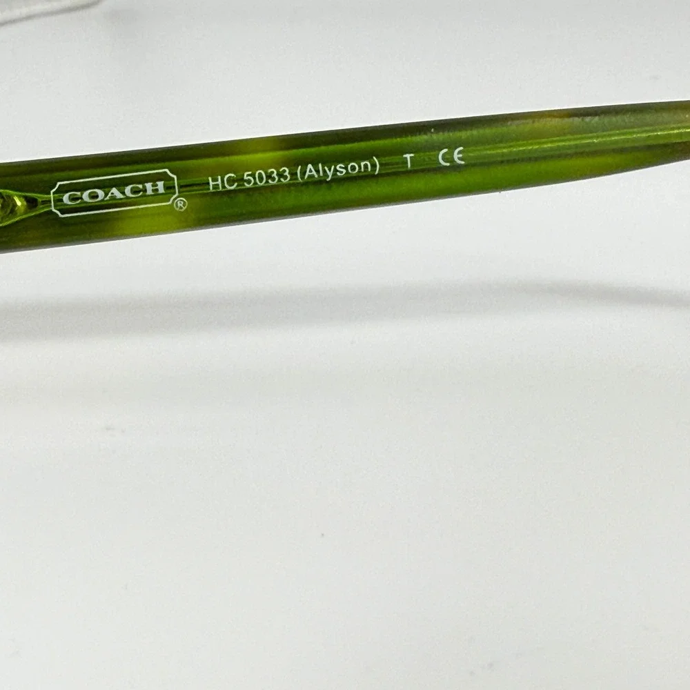 Coach HC 5033 Alyson Eyeglasses Brown Dark Silver Green Tortoise 53-16-135 22228 - Picture 6 of 7